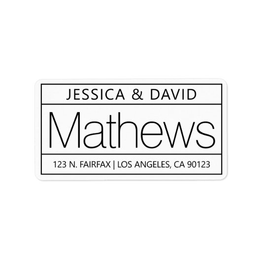 Uniek en creatief, wit en zwart etiket (Voorkant)