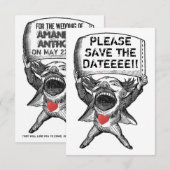 Uniek en grappig save the date kaart (Voorkant / Achterkant)