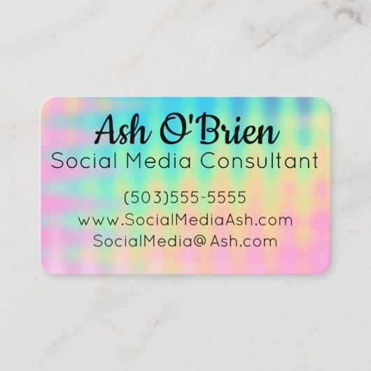 Uniek en kleurrijk Visitekaartje (Voorkant)