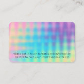 Uniek en kleurrijk Visitekaartje (Achterkant)