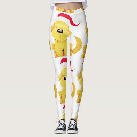 UNIEK EN KOOL *CHRISTMAS PUPS* LEGGINGS (Voorkant)