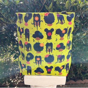 Uniek en mooi zwart haar tote bag