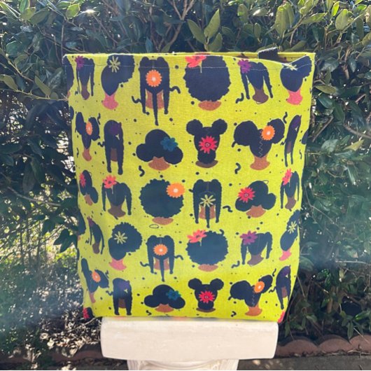 Uniek en mooi zwart haar tote bag