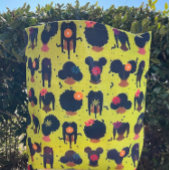 Uniek en mooi zwart haar tote bag