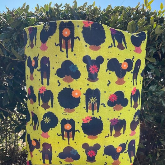 Uniek en mooi zwart haar tote bag