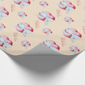 Uniek en ongewoon rood hart romantisch cadeaupapier (Hoek)