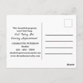 Uniek, enkel aangeboden onroerend goed briefkaart (Achterkant)