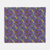 Uniek Floral Patroon Fleece Deken (Voorkant (Horizontaal))