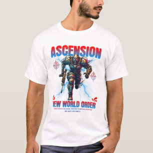 Uniek futuristisch cyber robot soldaat kunst ontwe t-shirt