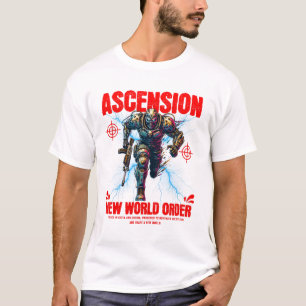 Uniek futuristisch cyber robot soldaat kunst ontwe t-shirt