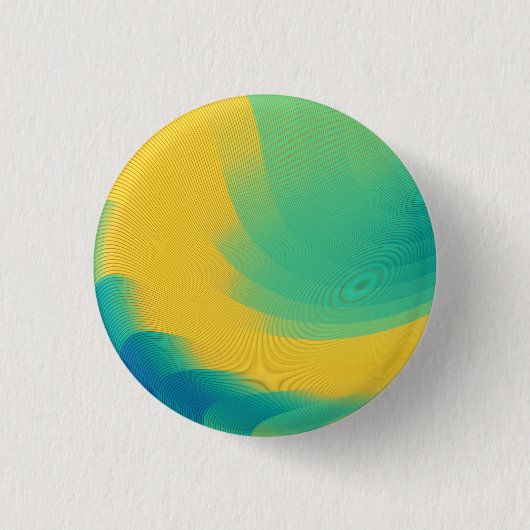 Uniek geel abstract ontwerp ronde button 3,2 cm (Voorkant)