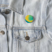 Uniek geel abstract ontwerp ronde button 3,2 cm (In situ)
