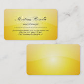 Uniek geel cosmetoloog visitekaartje (Voorkant / Achterkant)