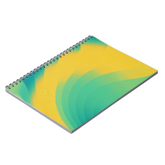 Uniek geel Notitieboek met abstract design (Linkerzijde)