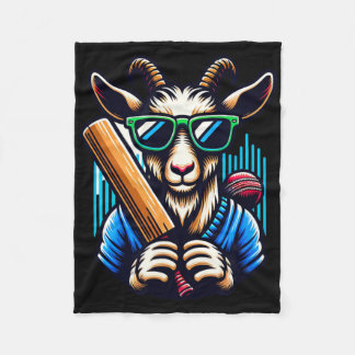 Uniek geiten-cricketontwerp voor sportliefhebbers fleece deken
