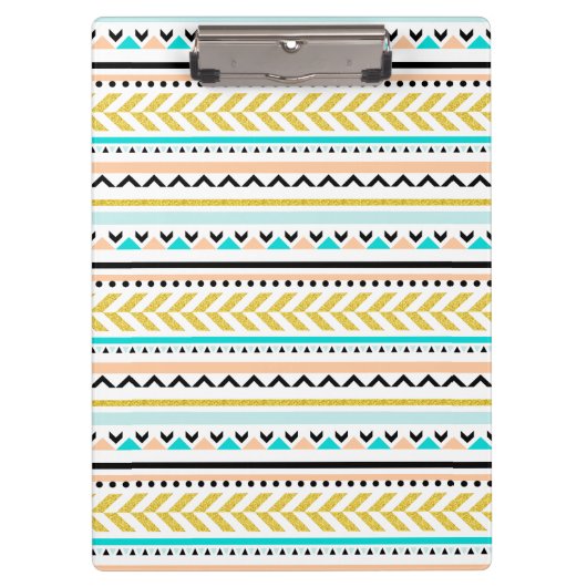 Uniek Geometrisch Aztec Geïnspireerd patroon Klembord (Voorkant)