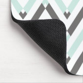 Uniek geometrisch lichtblauw grijs Chevron-patroon Muismat (Hoek)