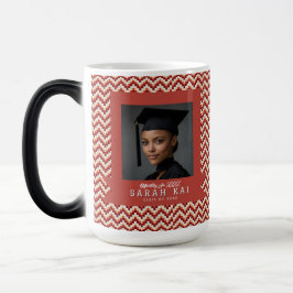 Uniek geometrisch patroon meisjes afstudeercadeau magische mok