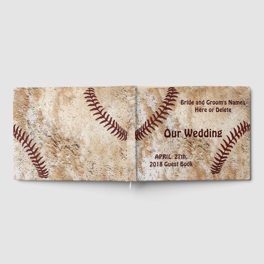 Uniek Gepersonaliseerd Honkbal Wedding Guest Book Gastenboek (Volledig)
