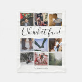 Uniek gepersonaliseerd Oh What Fun Fleece Deken (Voorkant)