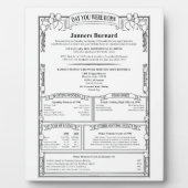 Uniek gepersonaliseerd voor de dag verjaardag gesc fotoplaat (Voorkant)