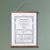 Uniek gepersonaliseerd voor de dag verjaardag gesc hangend wandkleed