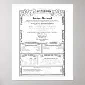 Uniek gepersonaliseerd voor de dag verjaardag gesc poster (Voorkant)