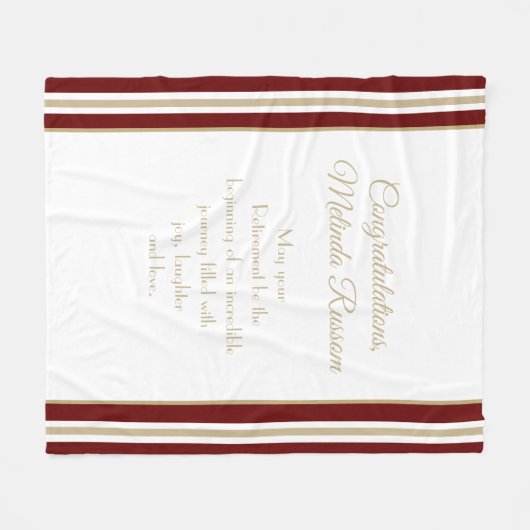 Uniek geschenk! Aangepaste pensioendeken Fleece Deken (Voorkant (Horizontaal))