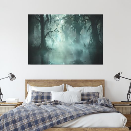 Uniek Geweldige moeras Canvas Afdruk (Insitu (Slaapkamer))