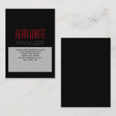 Uniek gewoon grijs zwart rood visitekaartje (Voorkant / Achterkant)