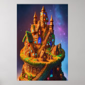 Uniek Gingerbrood-dorp | AI Art. Poster (Voorkant)
