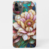 Uniek Glas in lood bloemenmozaïek kunstpatroon Case-Mate iPhone Case (Achterkant)