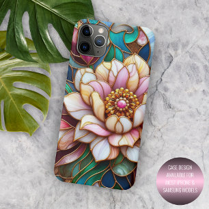 Uniek Glas in lood bloemenmozaïek kunstpatroon Case-Mate iPhone Case