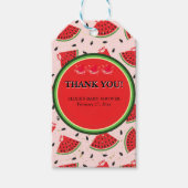 Uniek Glitter Modern Watermelon Baby shower Cadeaulabel (Voorkant)