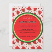 Uniek Glitter Modern Watermelon Baby shower Kaart (Voorkant)