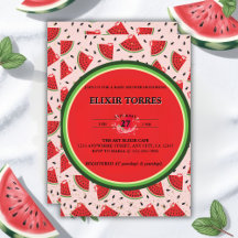 Uniek Glitter Modern Watermelon Baby shower