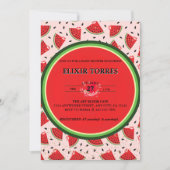 Uniek Glitter Modern Watermelon Baby shower Kaart (Voorkant)