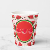 Uniek Glitter Modern Watermelon Baby shower Papieren Bekers (Voorkant)