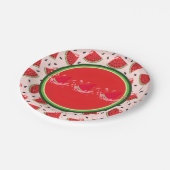 Uniek Glitter Modern Watermelon Baby shower Papieren Bordje (Gekanteld)