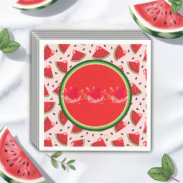 Uniek Glitter Modern Watermelon Baby shower Servet