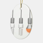 Uniek gloeiend led-licht keramisch ornament (Links)