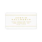 Uniek Gold- en wit retouradres Etiket (Voorkant)