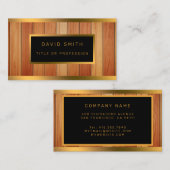 Uniek Gold Luxury Wood Visitekaartje (Voorkant / Achterkant)
