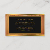 Uniek Gold Luxury Wood Visitekaartje (Achterkant)