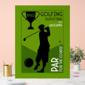 Uniek  golfcadeau acryl bord (Huwelijk)