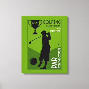 Uniek  golfcadeau canvas afdruk