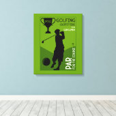 Uniek  golfcadeau canvas afdruk (Insitu (Houten vloer))
