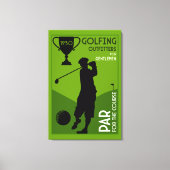 Uniek  golfcadeau canvas afdruk (Voorkant)
