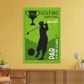 Uniek  golfcadeau canvas afdruk (Insitu (Woonkamer))