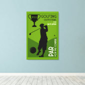 Uniek  golfcadeau canvas afdruk (Insitu (Houten vloer))
